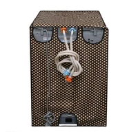 DREAM CURE Portable Washing Machine Brown Color Printed PVC Cover,Top Load Waher Dryer Cover Water Proof , Full Automatic /Wheel Washing Machine Cover For 6 Kg Cover - Brown